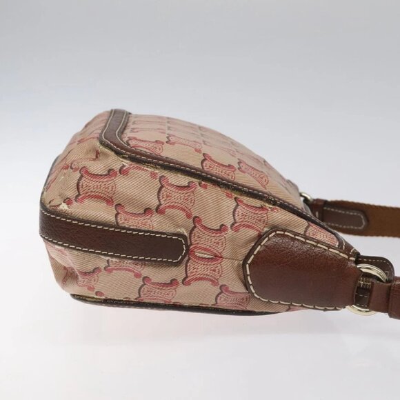 CELINE Macadam Canvas Shoulder Bag Red Auth 114905 - Picture 5 of 15
